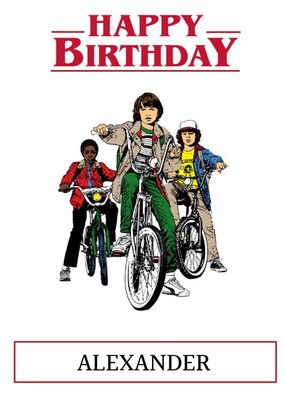 Stanger Things Modern Birthday Card