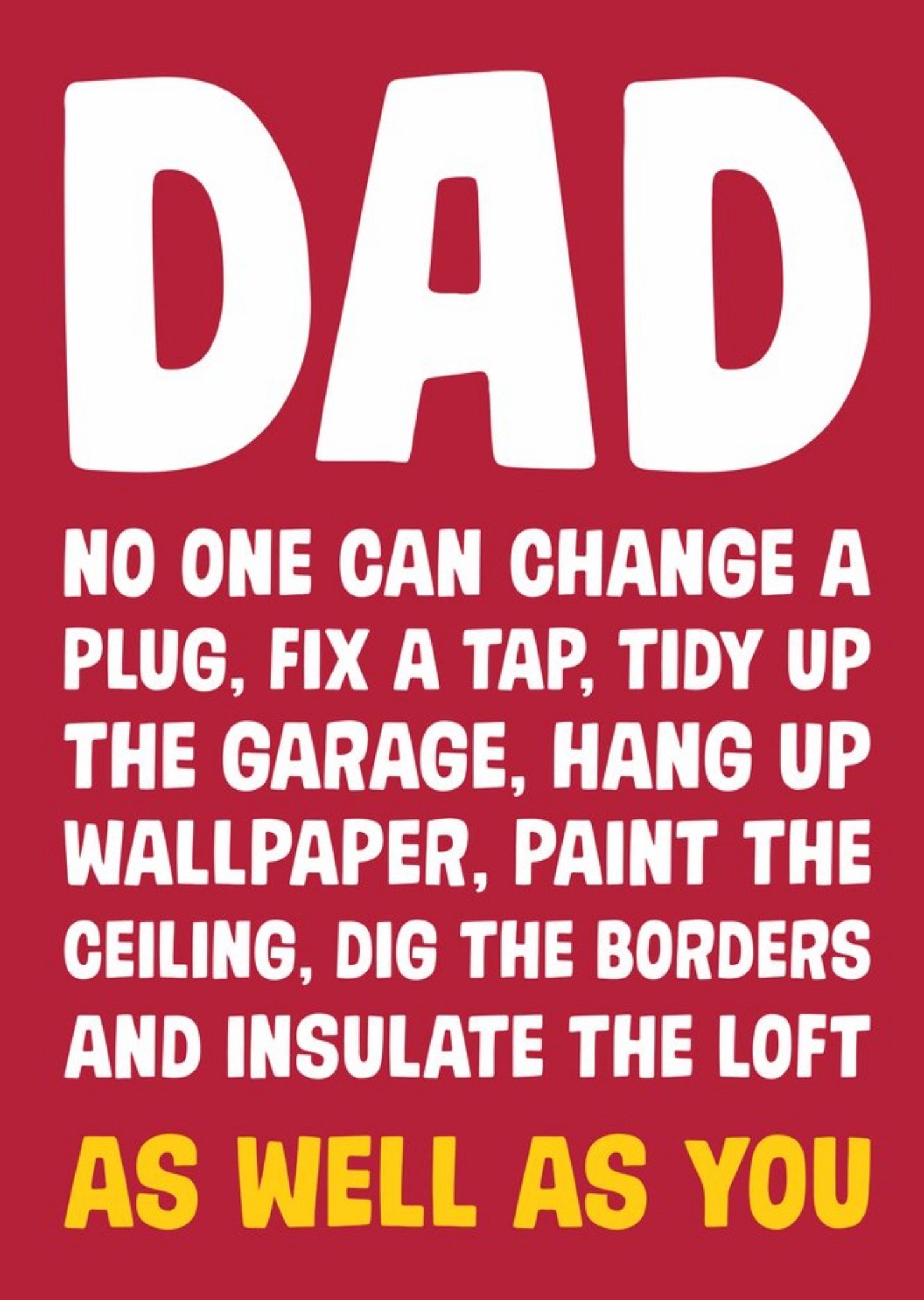 Moonpig Dean Morris Dad Mr Fix It Father's Day Card