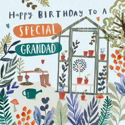 Happy Birthday To A Special Grandad Illustrated Card