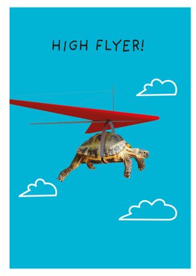 Pigment Funny Tortoise High Flyer Congratulations Card