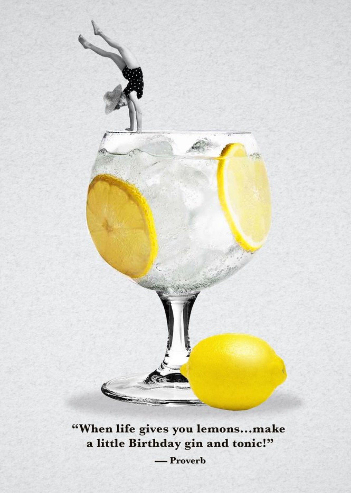 Moonpig When Life Gives You Lemons Make A Birthday Gin And Tonic Card