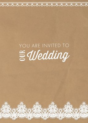 Lace Doily Pattern Wedding Invitation