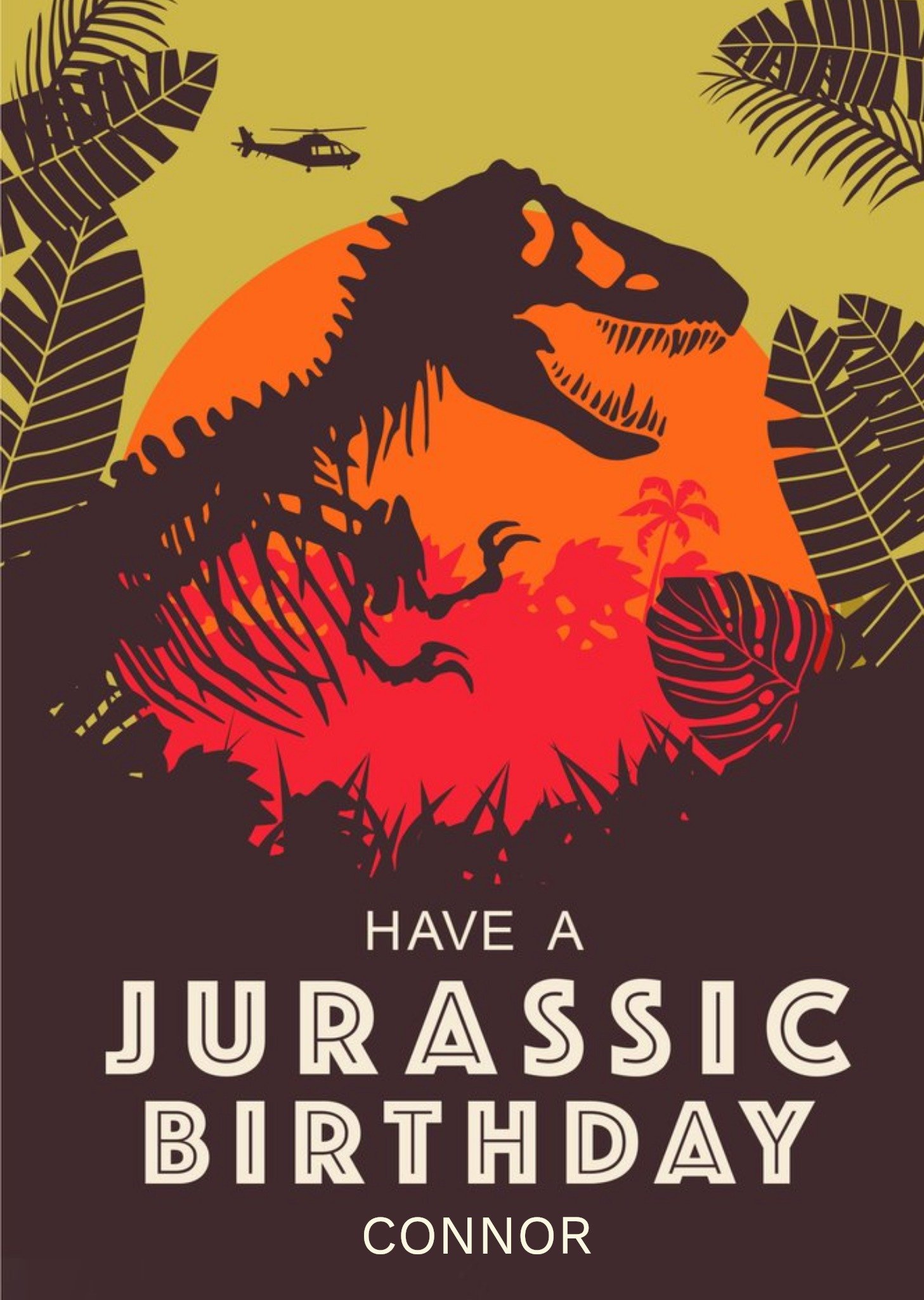 Jurassic World Jurassic Park Personalised Birthday Card