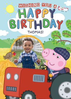 Peppa Pig Photo Upload Birthday Card