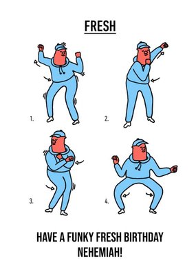 Video Game Dance Moves Funky Fresh Birthday Card