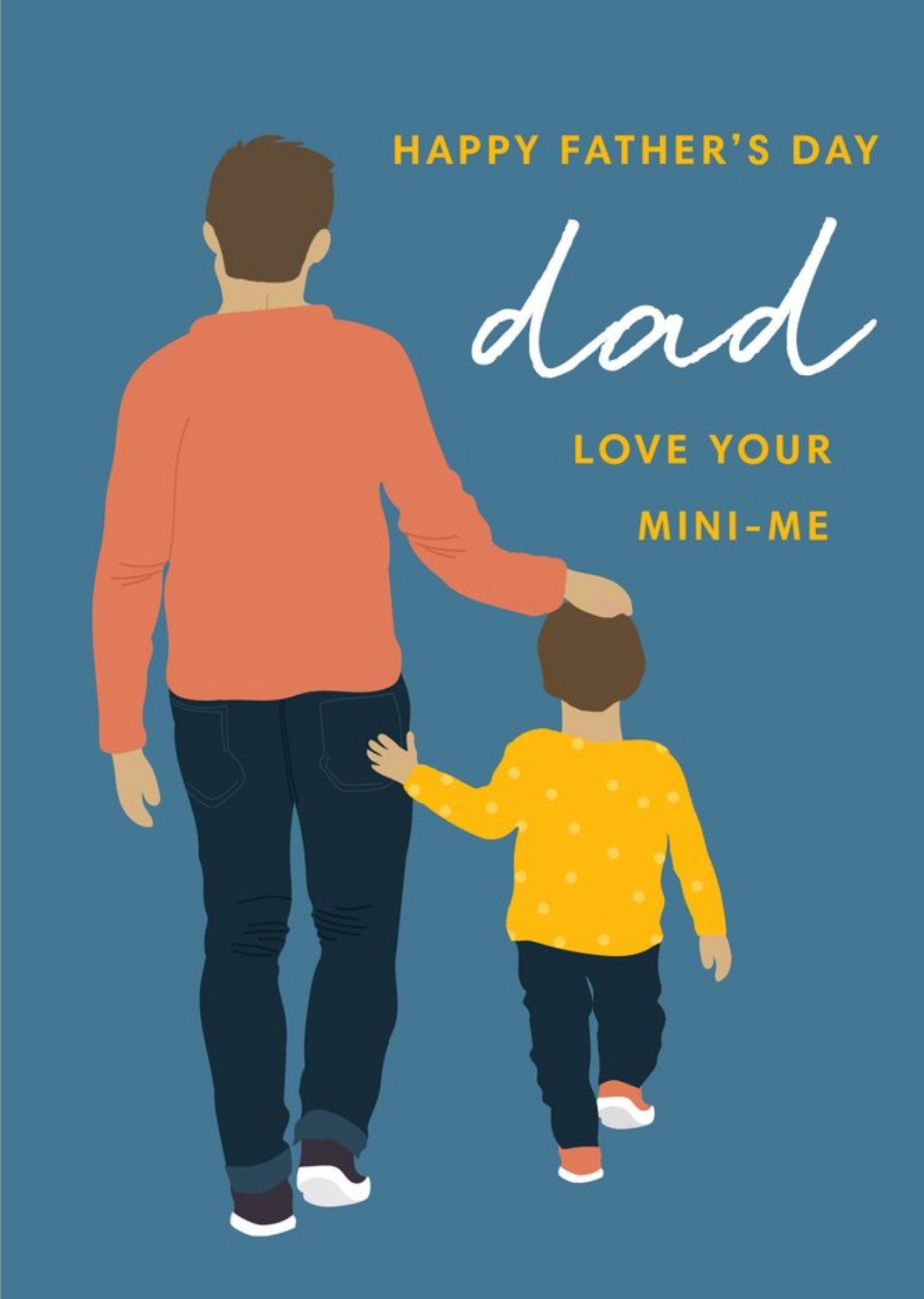 Moonpig Illustrated Happy Fathers Day Dad Love Your Mini Me Card