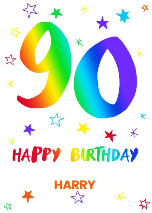 Paperlink Colourful Fun 90th Birthday Card