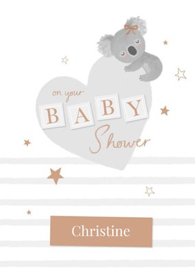 Millicent Venton Illustrated Koala Baby Shower Card