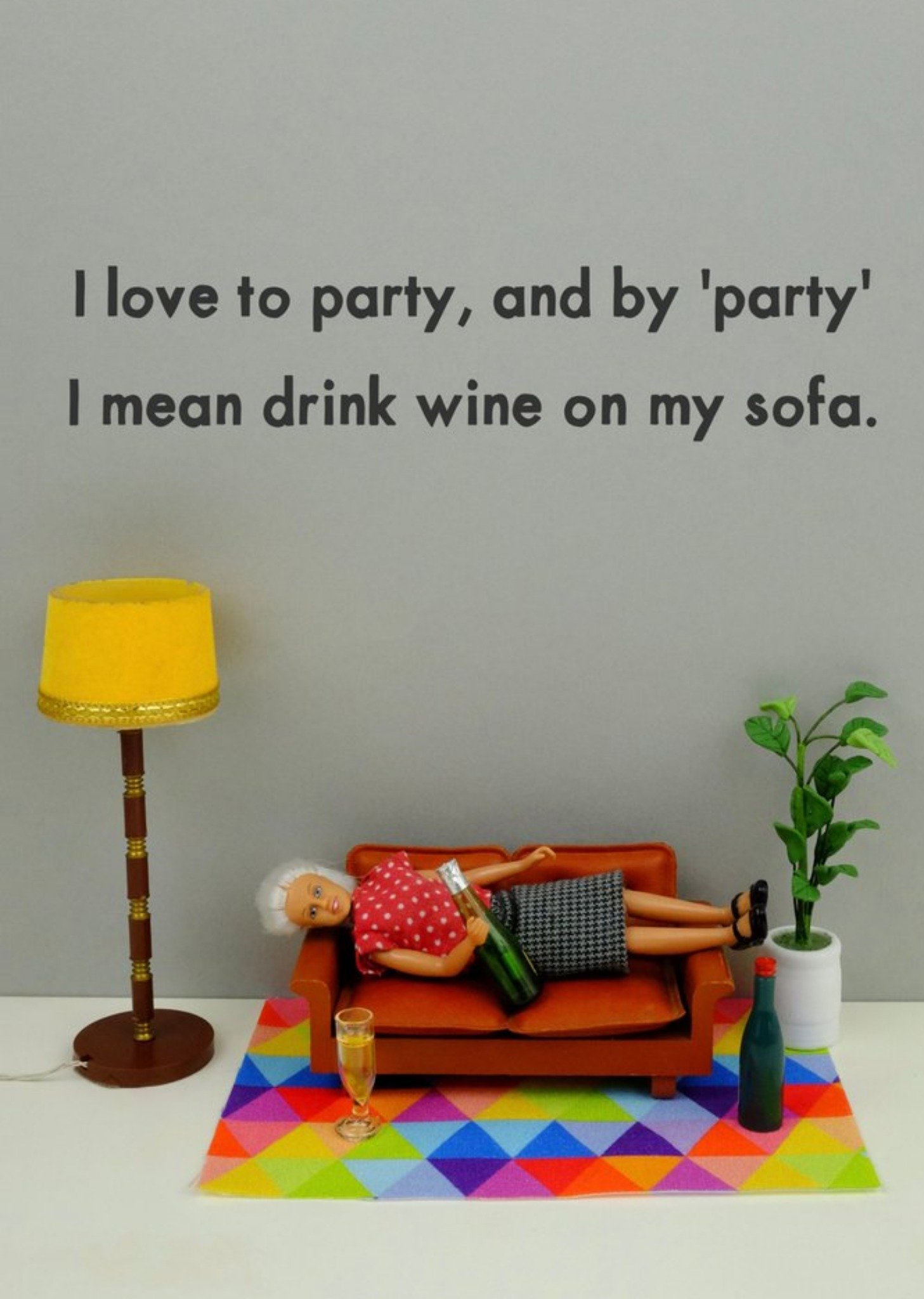 Friends Bold And Bright Adult Funny Party Photo Image Wine Birthdays Card