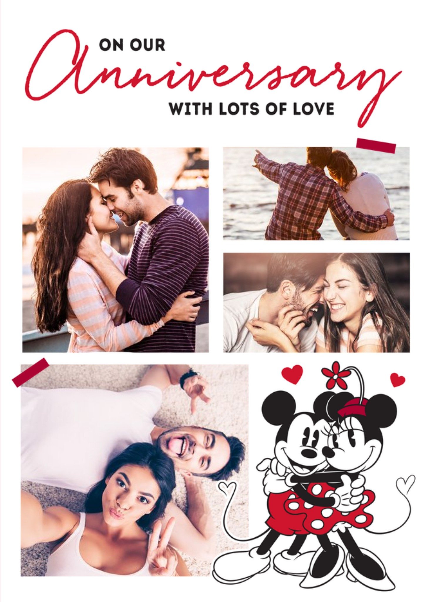 Mickey Mouse Disney Mickey And Minnie Mouse On Our Anniversary Photo Upload Card