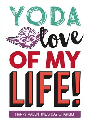 Star Wars Yoda Love Of My Life Valentines Day Card