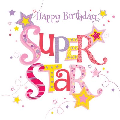 Happy Birthday Super Star Card