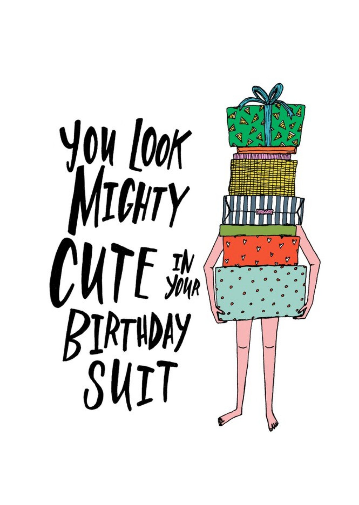 Moonpig Presents Cute Birthday Suit Birthday Card