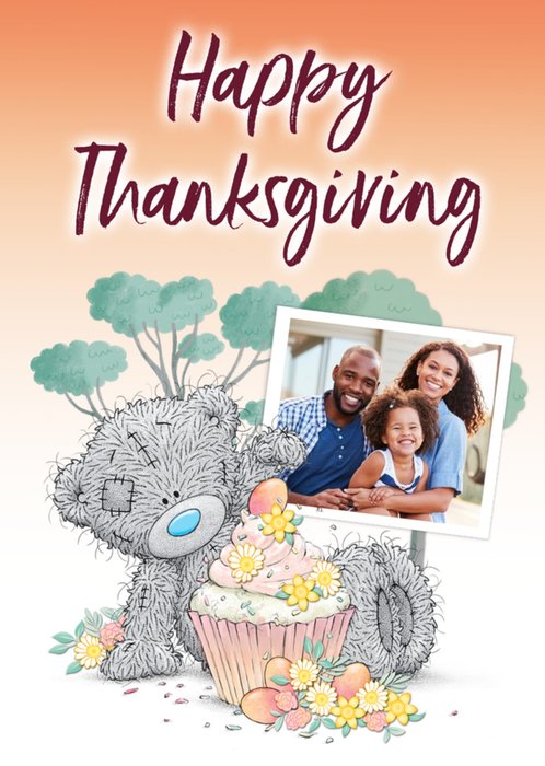 Tatty Teddy Happy Thanksgiving Photo Upload Card