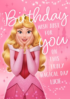 Disney Princess A Birthday Wish Just For You Aurora Illustrated Card