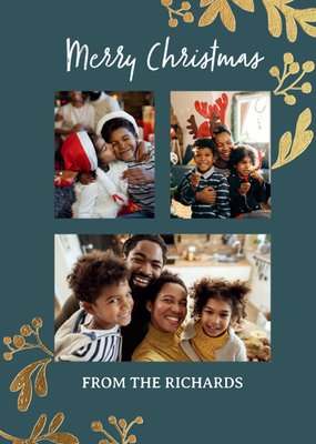 Merry Christmas Photo Upload Card