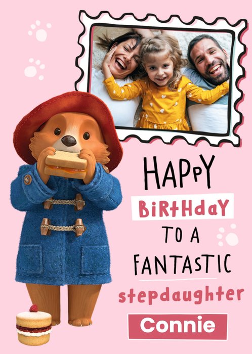 Paddington Bear Fantastic Stepdaughter Photo Upload Card