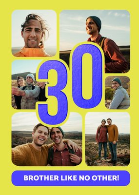30th Photo Upload Birthday Card
