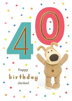 Boofle 40th Birthday Card