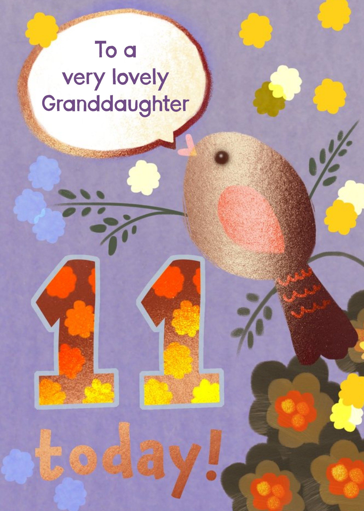 Moonpig To A Very Lovely Granddaughter 11 Today Birthday Card