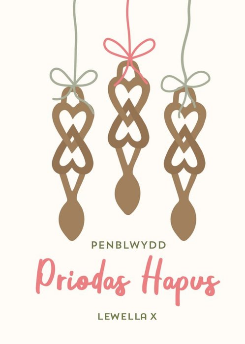 Ooh La La Penblwydd Priodas Hapus Welsh Anniversay Card