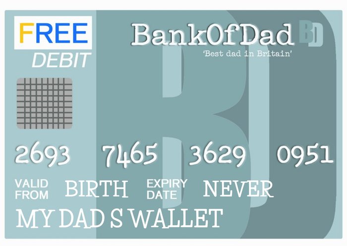 Bank Of Dad Card