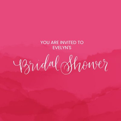 Fuschia Hills Personalised Bridal Shower Invitation Card