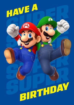 Super Mario Bros Have A Super Birthday Card