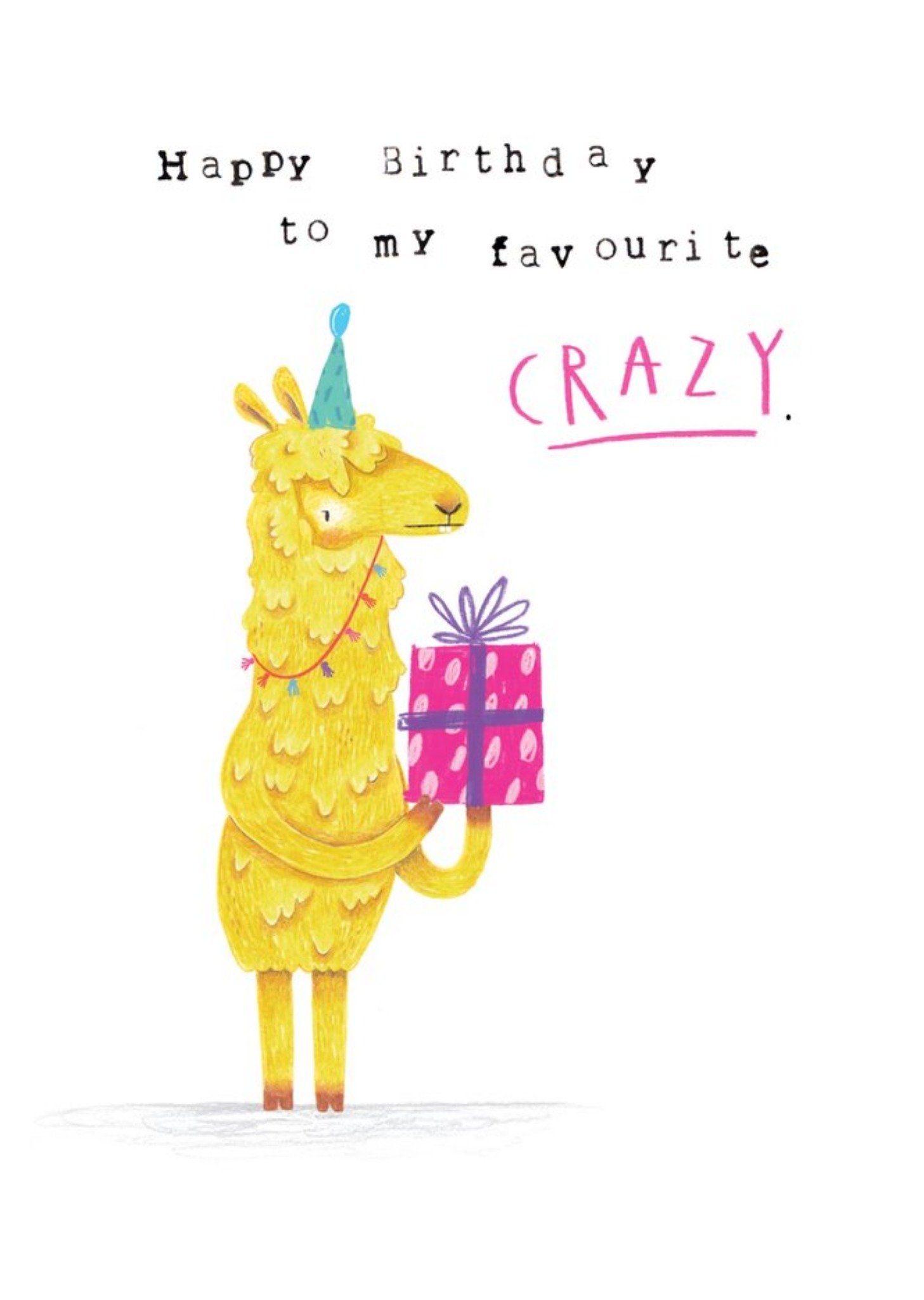 Moonpig Animal Birthday Card - Llama