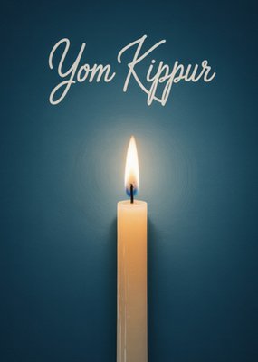 Yom Kippur Photographic Candle Card
