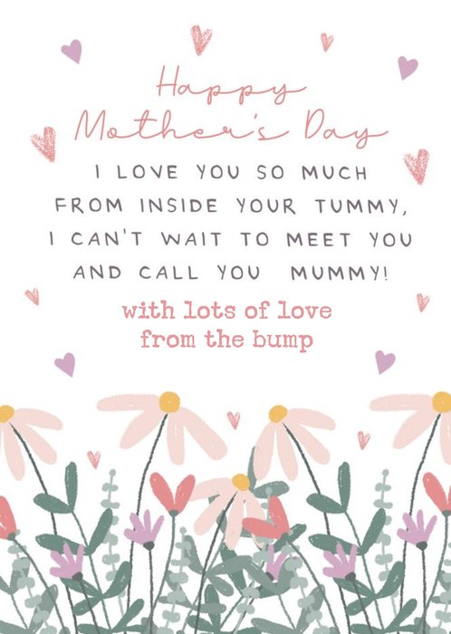 Love From The Bump Floral Mother's Day Card