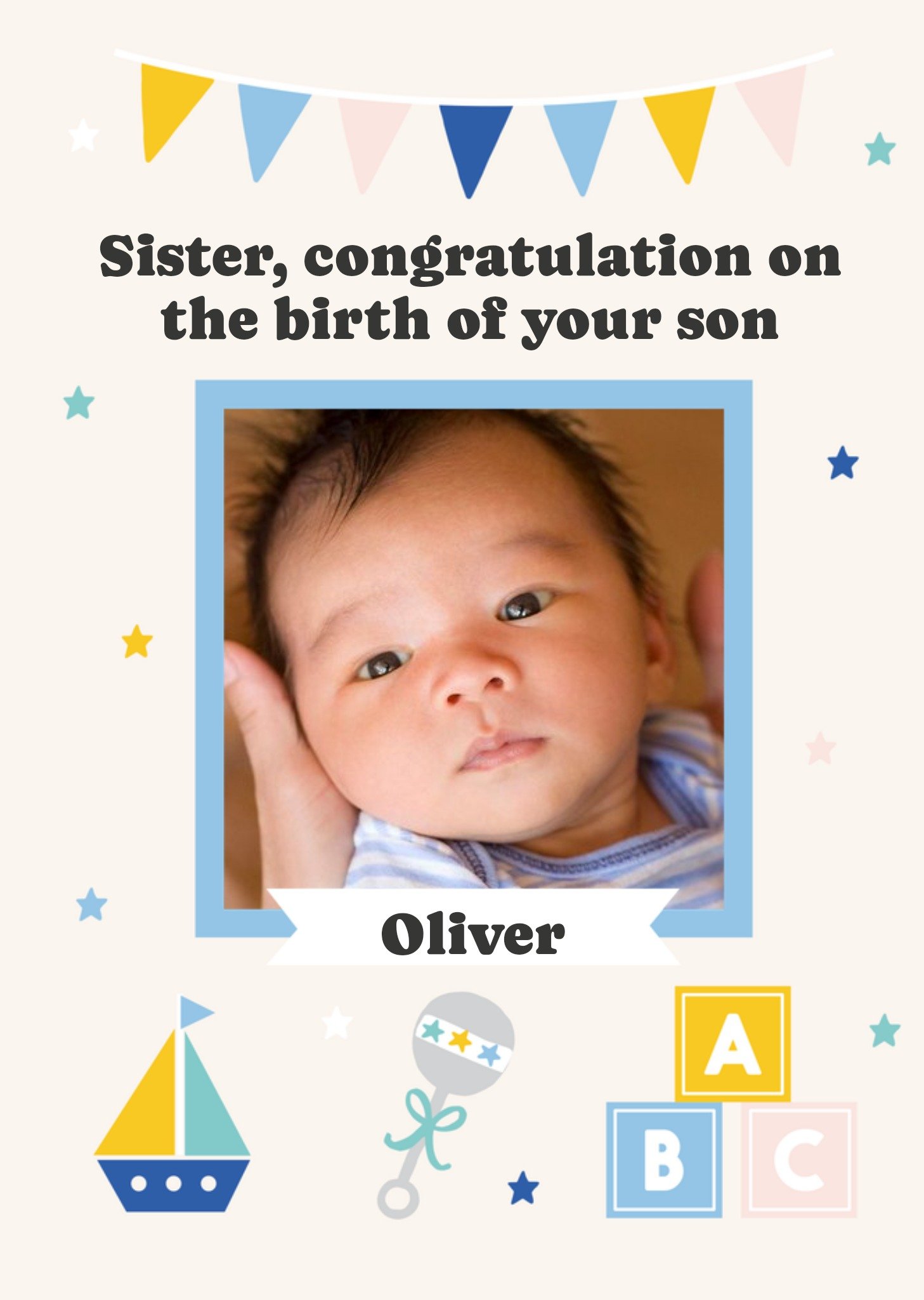 Moonpig Illustrated Cute Mobile New Baby Congratulations Card