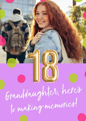 18 Making Memories Granddaughter Photo Upload Birthday Card