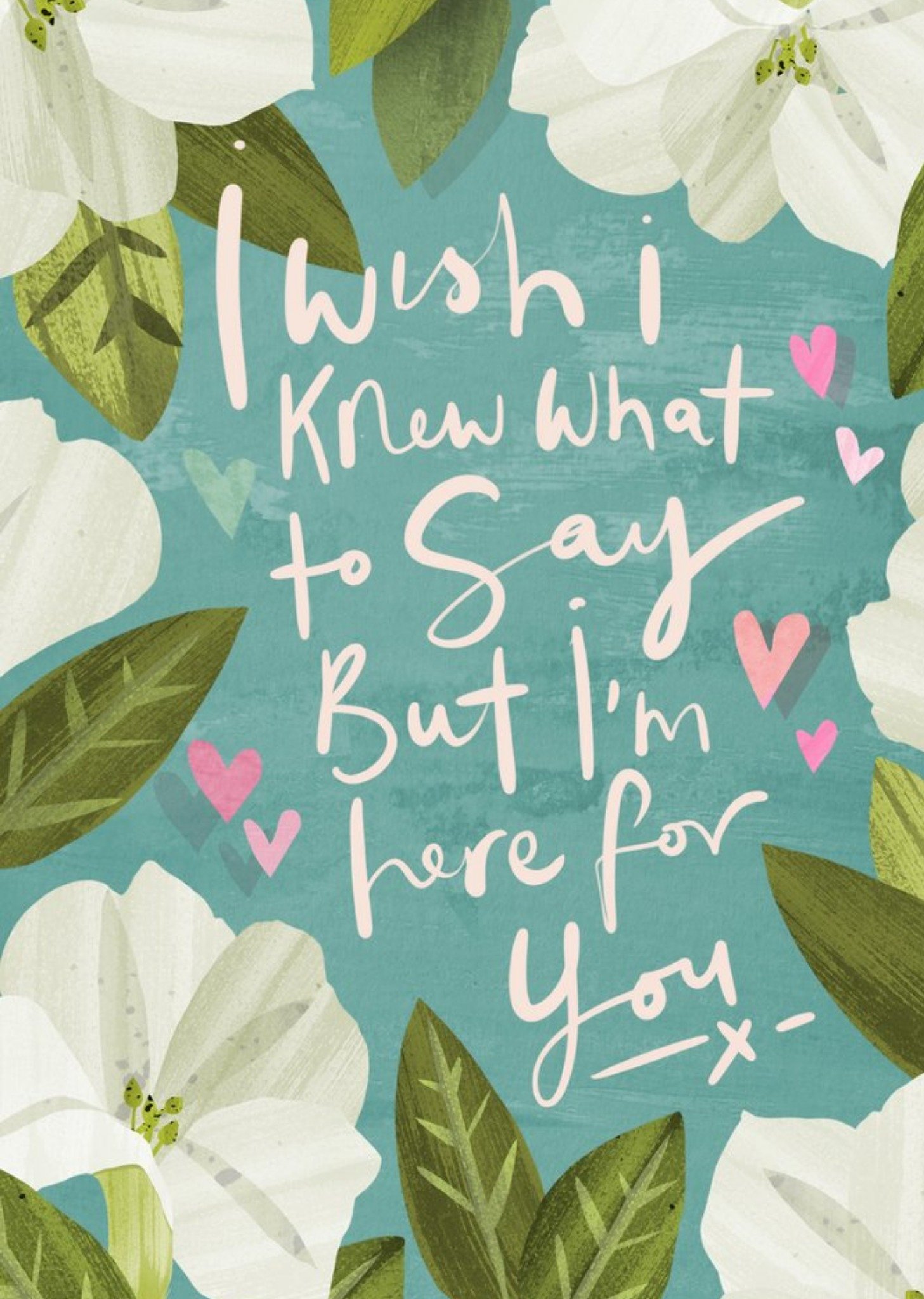 Moonpig Here For You Empathy Friendship Thinking Of You Floral Greetings Card