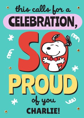 Snoopy This Calls For A Celebration Card