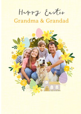 Paperlink Happy Easter Grandma And Grandad Photo Upload Easter Card