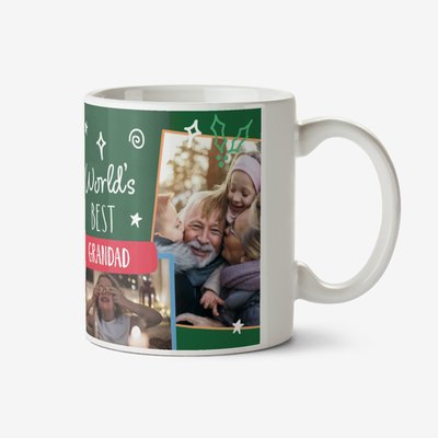 World's Best Grandad Photo Upload Christmas Mug