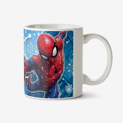 Marvel Spiderman In The Snow Photo Upload Mug