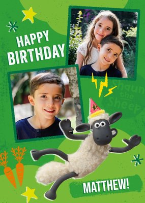 Shaun The Sheep photo upload Birthday Card