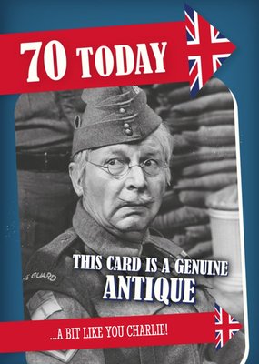 Retro Humour Dad's Army 70 Today Genuine Antique Birthday Card