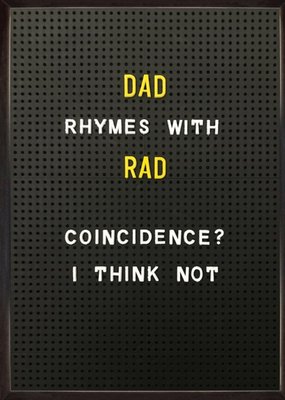 Brainbox Candy Dad Pin Board Humour Father's Day Card