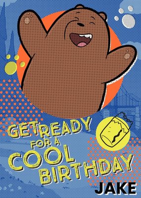We Bare Bears Get Ready For A Cool Birthday Peronalised Card