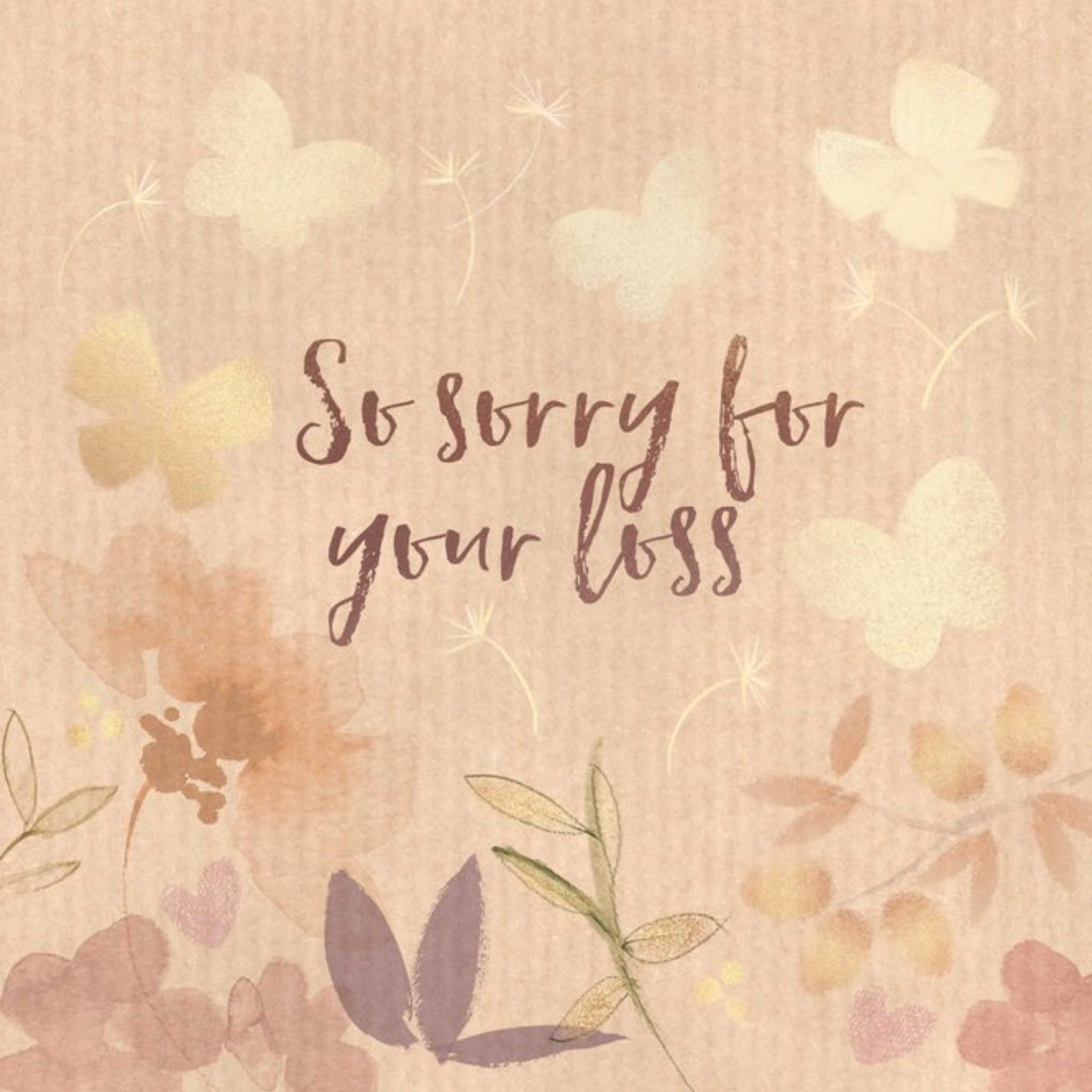 Moonpig Floral So Sorry For Your Loss Card
