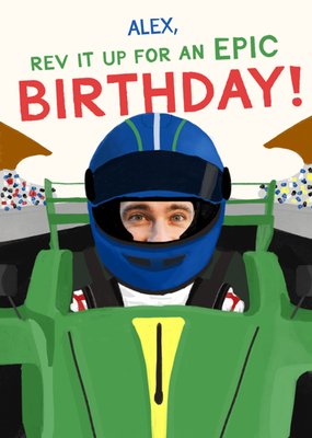 Rev It Up Photo Upload Birthday Card