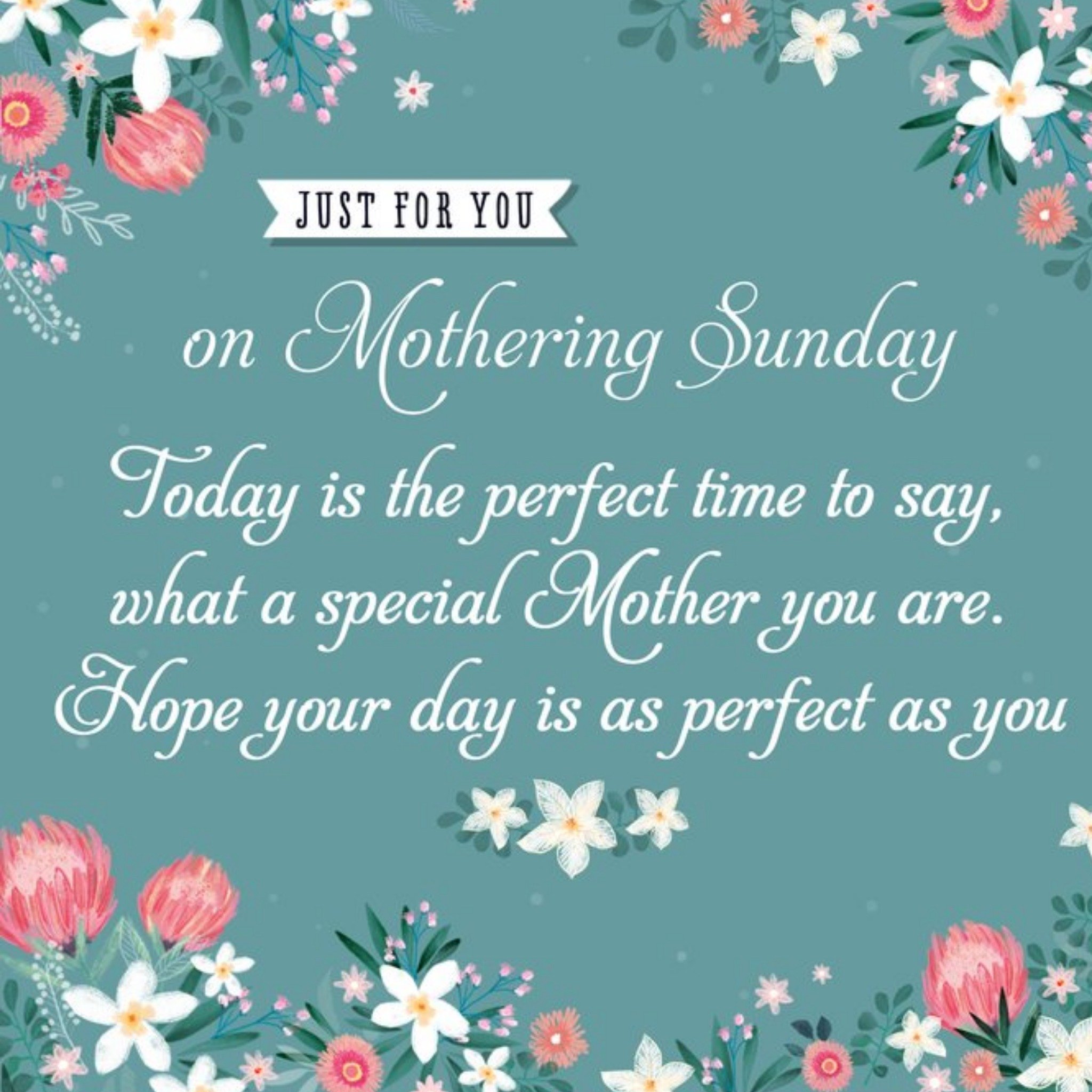 Moonpig Sentimental Message Surrounded By Flowers Mother's Day Card