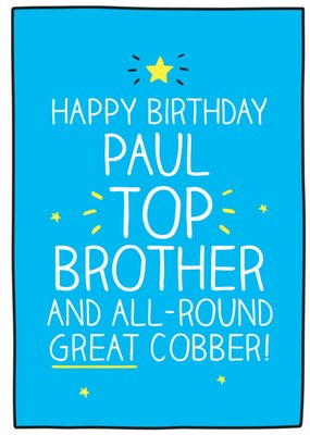 Top Brother Photo Upload Birthday Card