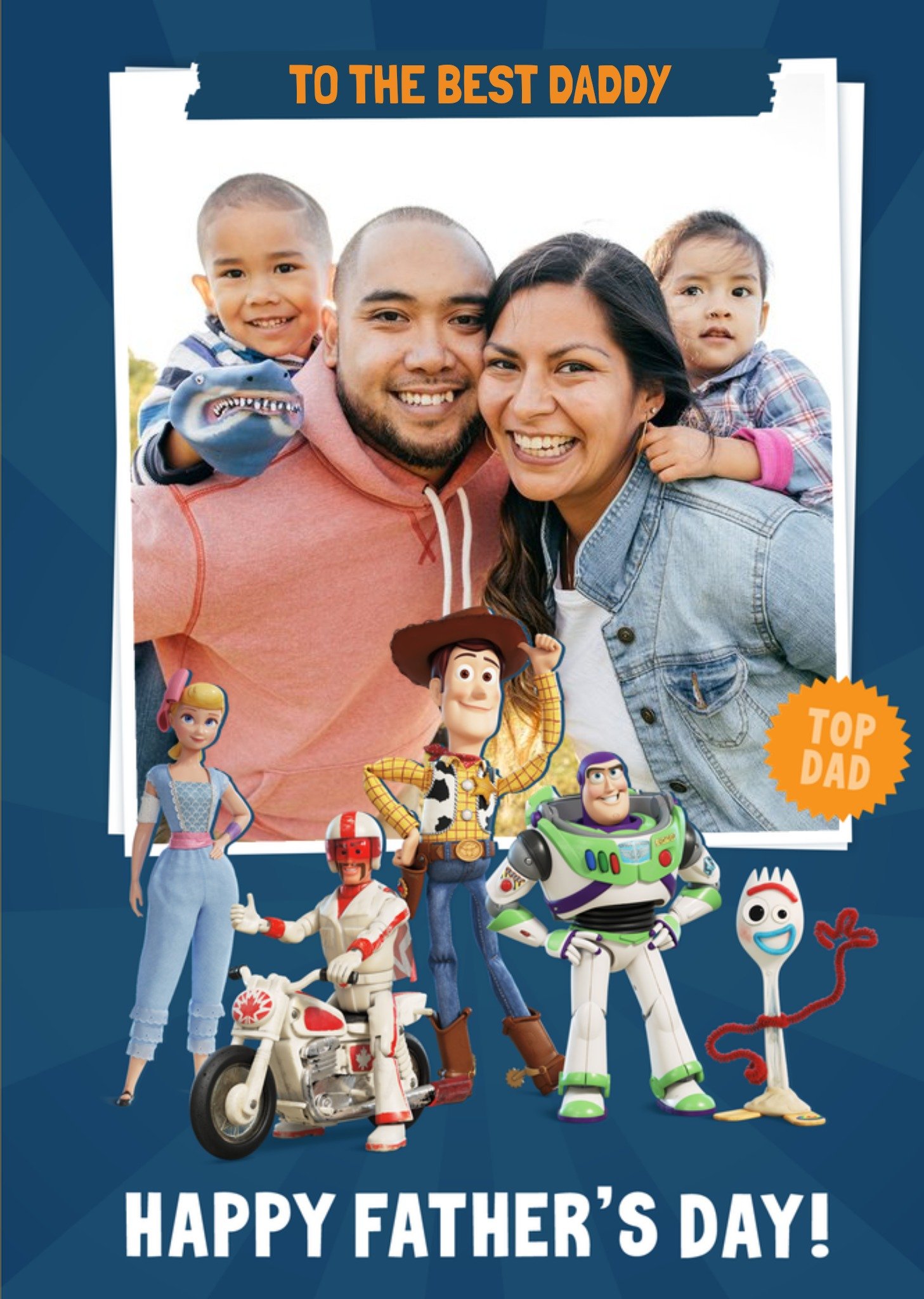 Toy Story 4 To The Best Daddy Happy Father's Day Photo Card Ecard
