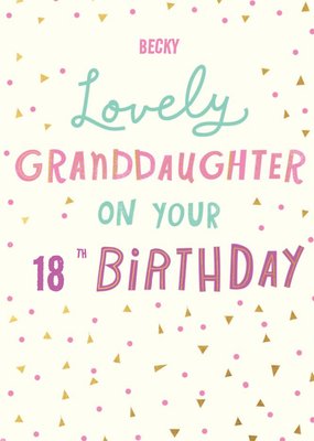 Patterned Granddaughter Birthday Card 