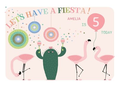 Let's Have A Fiesta! 5th Birthday Card