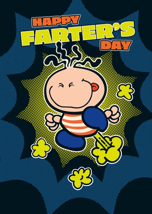 Bubblegum Happy Farter's Day Funny Cartoon Father's Day Card